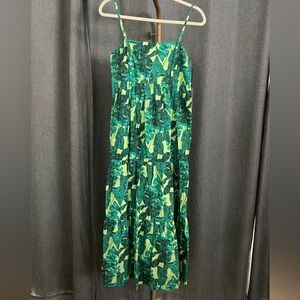 NWT Stellah Tropical Green Sleeveless Dress
